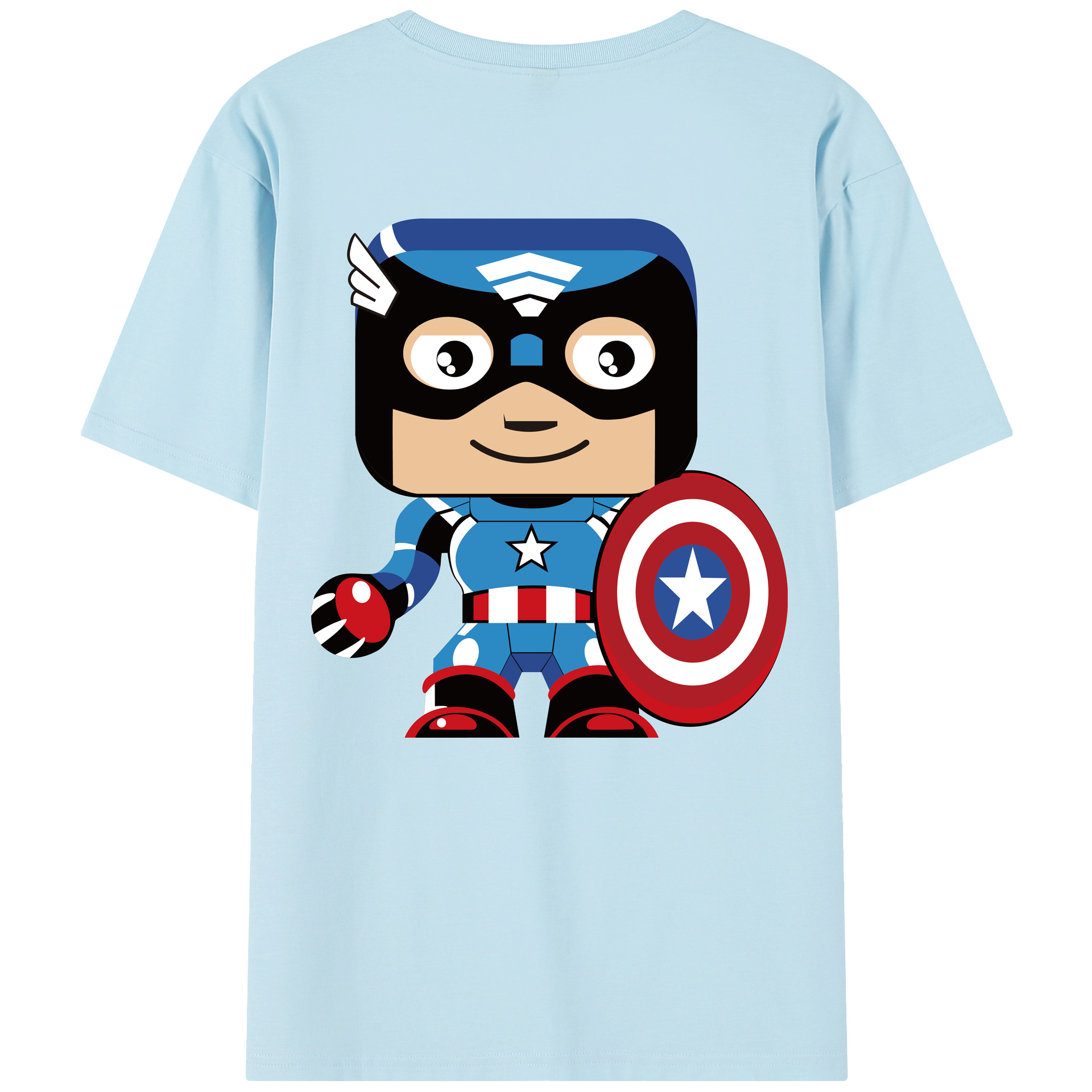 （画像用） アベンジャーズ The Avengers 綿100％半袖Tシャツ（背面プリント）